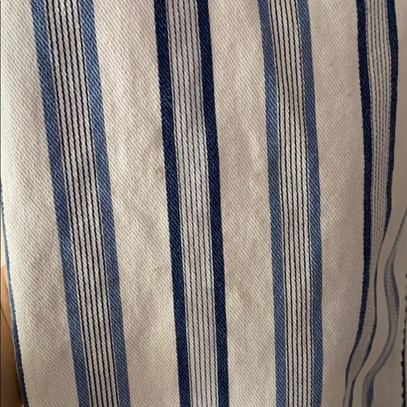 Blue & White Striped Highwaisted Wide Leg Pants - Picture 5 of 13